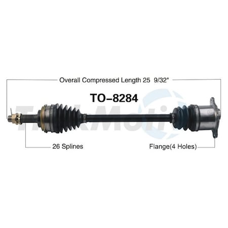 Surtrack Axle Cv Axle Shaft, To-8284 TO-8284